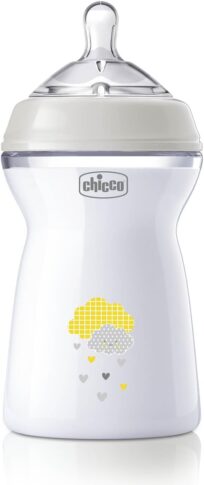 ببرونة رضاعة ناتشورال فيلينج بتدفق سريع سعة 330 ملي طبيعي من Chicco شيكو - 9713 LQ